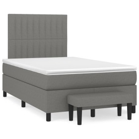 Box spring bed with dark gray fabric mattress 120x190 cm by , Beds and slatted bases - Ref: Foro24-3270370, Price: 442,99 €, ...