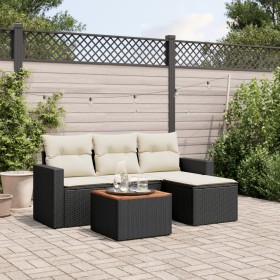 5-teiliges Gartenmöbel-Set und schwarze synthetische Rattankissen von , Gartensets - Ref: Foro24-3256420, Preis: 304,48 €, Ra...