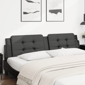 Cabecero de cama acolchado cuero sintético negro 200 cm de , Cabeceros y pies de cama - Ref: Foro24-374883, Precio: 53,02 €, ...