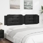 Black synthetic leather padded bed headboard 200 cm by , Headboards and footboards - Ref: Foro24-374883, Price: 53,02 €, Disc...