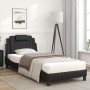 Bed with black synthetic leather mattress 90x200 cm by , Beds and slatted bases - Ref: Foro24-3208768, Price: 264,45 €, Disco...