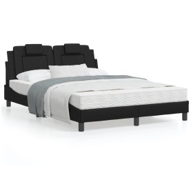 Cama con colchón cuero sintético negro 120x200 cm de , Camas y somieres - Ref: Foro24-3208782, Precio: 353,42 €, Descuento: %