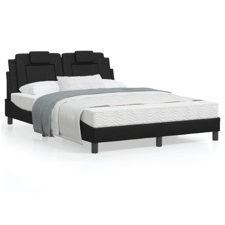 Bed with black synthetic leather mattress 120x200 cm by , Beds and slatted bases - Ref: Foro24-3208782, Price: 353,42 €, Disc...