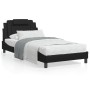 Bed with black synthetic leather mattress 100x200 cm by , Beds and slatted bases - Ref: Foro24-3208775, Price: 292,17 €, Disc...