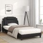 Bed with black synthetic leather mattress 100x200 cm by , Beds and slatted bases - Ref: Foro24-3208775, Price: 292,17 €, Disc...