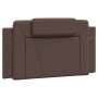 Cama con colchón cuero sintético marrón 100x200 cm de , Camas y somieres - Ref: Foro24-3208777, Precio: 306,36 €, Descuento: %