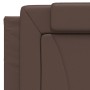 Cama con colchón cuero sintético marrón 100x200 cm de , Camas y somieres - Ref: Foro24-3208777, Precio: 306,36 €, Descuento: %