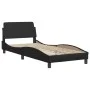 Bett mit schwarzer Kunstledermatratze 90x190 cm von , Betten und Lattenroste - Ref: Foro24-3208761, Preis: 256,70 €, Rabatt: %