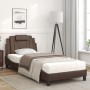 Bed with brown synthetic leather mattress 80x200 cm by , Beds and slatted bases - Ref: Foro24-3208756, Price: 254,15 €, Disco...