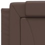 Bed with brown synthetic leather mattress 80x200 cm by , Beds and slatted bases - Ref: Foro24-3208756, Price: 254,15 €, Disco...