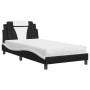 Cama con colchón cuero sintético negro y blanco 100x200 cm de , Camas y somieres - Ref: Foro24-3208780, Precio: 283,99 €, Des...