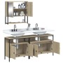 Set de muebles de baño 3 pzas madera contrachapada roble Sonoma de , Muebles de baño - Ref: Foro24-3214666, Precio: 166,22 €,...