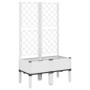 Jardinera con enrejado PP blanco 80x40x142 cm de , Maceteros y jardineras - Ref: Foro24-367924, Precio: 69,99 €, Descuento: %