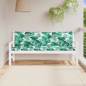 Garden bench cushions 2 pcs fabric leaf print 180x50x7 cm by , Cushions for chairs and sofas - Ref: Foro24-379098, Price: 70,...