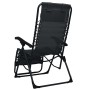 Folding black textilene terrace sun lounger by vidaXL, Loungers - Ref: Foro24-47899, Price: 98,00 €, Discount: %