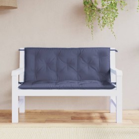 Gartenbankkissen 2 Stück marineblauer Oxford-Stoff 120x50x7 cm von , Kissen für Stühle und Sofas - Ref: Foro24-379064, Preis:...