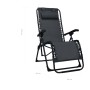 Folding black textilene terrace sun lounger by vidaXL, Loungers - Ref: Foro24-47899, Price: 98,00 €, Discount: %