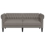 Sofá Chesterfield de 2 plazas tela gris taupe de , Sofás - Ref: Foro24-372552, Precio: 279,59 €, Descuento: %