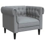 Sillón Chesterfield de tela gris claro de , Sofás - Ref: Foro24-372538, Precio: 197,99 €, Descuento: %