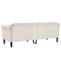 Cream velvet 3-seater sofa by , Sofas - Ref: Foro24-372592, Price: 287,99 €, Discount: %