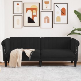 3 seater black velvet sofa by , Sofas - Ref: Foro24-372590, Price: 300,27 €, Discount: %