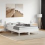 Estructura de cama de madera maciza de pino blanco 140x190 cm de , Camas y somieres - Ref: Foro24-844742, Precio: 122,86 €, D...