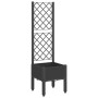 Planter with black PP trellis 40x40x142 cm by , Pots and planters - Ref: Foro24-367918, Price: 52,50 €, Discount: %