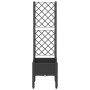 Planter with black PP trellis 40x40x142 cm by , Pots and planters - Ref: Foro24-367918, Price: 52,50 €, Discount: %