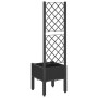 Planter with black PP trellis 40x40x142 cm by , Pots and planters - Ref: Foro24-367918, Price: 52,50 €, Discount: %