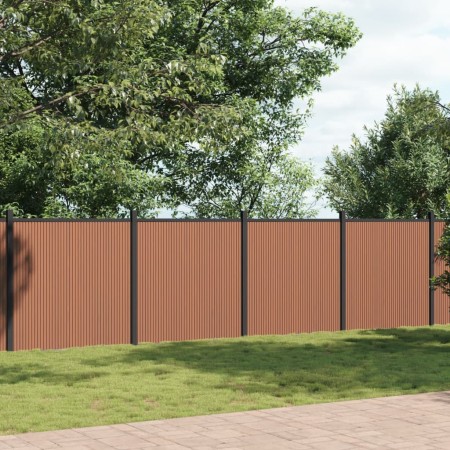 Brown WPC fence panel 872x186 cm by , fence panels - Ref: Foro24-3282802, Price: 1,00 €, Discount: %