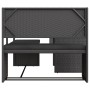 L-shaped garden sofa with black PE rattan table and cushions by , Outdoor sofas - Ref: Foro24-362347, Price: 211,47 €, Discou...