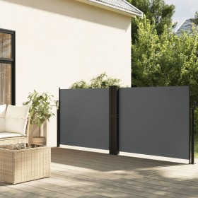 Anthrazitgraue einziehbare Seitenmarkise 120x600 cm von , Sonnenschirme - Ref: Foro24-4004598, Preis: 117,99 €, Rabatt: %