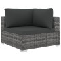 Set de muebles de jardín 8 pzas y cojines ratán sintético gris de vidaXL, Conjuntos de jardín - Ref: Foro24-46767, Precio: 82...