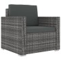 Set de muebles de jardín 8 pzas y cojines ratán sintético gris de vidaXL, Conjuntos de jardín - Ref: Foro24-46767, Precio: 82...