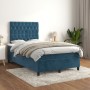 Box spring bed with dark blue velvet mattress 120x190 cm by , Beds and slatted bases - Ref: Foro24-3270017, Price: 424,00 €, ...