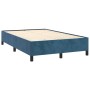 Box spring bed with dark blue velvet mattress 120x190 cm by , Beds and slatted bases - Ref: Foro24-3270017, Price: 424,00 €, ...