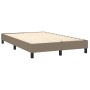 Cama box spring con colchón y LED tela gris taupe 120x190 cm de , Camas y somieres - Ref: Foro24-3270029, Precio: 398,99 €, D...