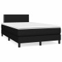 Box spring bed with mattress and LED lights black fabric 120x190 cm by , Beds and slatted bases - Ref: Foro24-3270034, Price:...