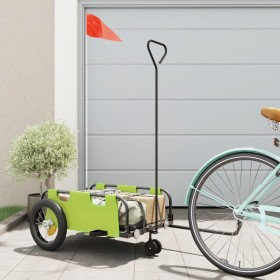 Bicycle trailer iron and green Oxford cloth by , Bicycle trailers - Ref: Foro24-94186, Price: 74,99 €, Discount: %