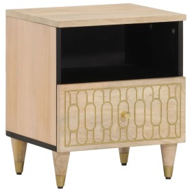 Solid mango wood bedside table 40x33x46 cm by , Nightstands - Ref: Foro24-358254, Price: 65,99 €, Discount: %