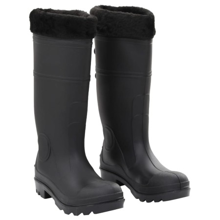 Gummistiefel mit abnehmbaren Socken, schwarze Nummer 38 aus PVC von , Wathosen zum Jagen und Angeln - Ref: Foro24-137596, Pre...