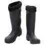 Botas de agua con calcetines extraíbles negro número 38 PVC de , Vadeadores para caza y para pesca - Ref: Foro24-137596, Prec...