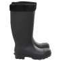 Botas de agua con calcetines extraíbles negro número 38 PVC de , Vadeadores para caza y para pesca - Ref: Foro24-137596, Prec...