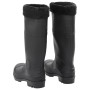 Botas de agua con calcetines extraíbles negro número 38 PVC de , Vadeadores para caza y para pesca - Ref: Foro24-137596, Prec...