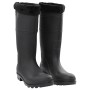 Gummistiefel mit abnehmbaren Socken, schwarze Nummer 46 aus PVC von , Wathosen zum Jagen und Angeln - Ref: Foro24-137604, Pre...