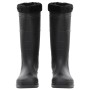 Botas de agua con calcetines extraíbles negro número 46 PVC de , Vadeadores para caza y para pesca - Ref: Foro24-137604, Prec...