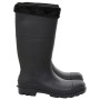 Botas de agua con calcetines extraíbles negro número 46 PVC de , Vadeadores para caza y para pesca - Ref: Foro24-137604, Prec...