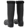 Botas de agua con calcetines extraíbles negro número 46 PVC de , Vadeadores para caza y para pesca - Ref: Foro24-137604, Prec...