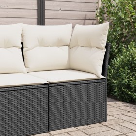 Garden corner sofa with black synthetic rattan cushions by , Outdoor sofas - Ref: Foro24-366012, Price: 76,99 €, Discount: %