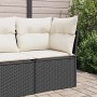 Garten-Ecksofa mit schwarzen synthetischen Rattankissen von , Outdoor-Sofas - Ref: Foro24-366012, Preis: 76,99 €, Rabatt: %